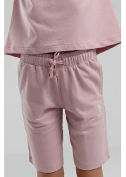 U.S. Polo Assn. Girl's Pink Shorts Pajama Set 50312529 -Vr041