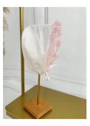 Hobidik طقم فستان من الساتان باللون الأبيض من الدانتيل الغيبور للفتيات من هوبيديك