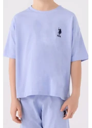 U.S. Polo Assn. بدلة برمودا للأولاد باللون الأزرق