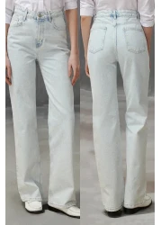  Collection Ice Blue High Waist Wide Leg Jeans TWOSS23JE00068