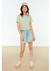  Collection تي شيرت وردي اللون مصنوع من القطن بنسبة 100% برقبة دائرية - TWOSS20TS0141