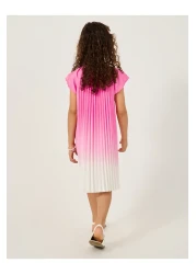 Styli Ombre Print Pleated Dress