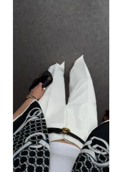 HAZELANNA Poliviskon White Trousers