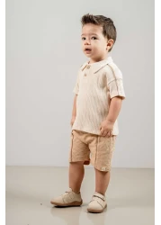 bombe Baby Kids Camel Cotton 2-Piece Set First I Trend Fashion Bottom Top Set