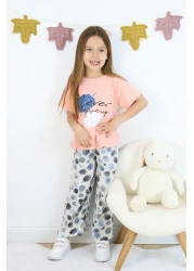HARİKA KİDS Girl's Comfortable Bottom-Top Suit Set