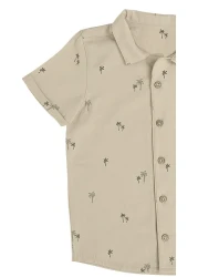 Kyron Boy's Patterned Short Sleeve Shirt and Shorts Set