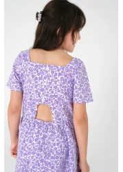 Kyron فستان بناتي من القماش المنسوج من القطن بنسبة 100% مزين بالزهور / تصميم عصري وأنيق