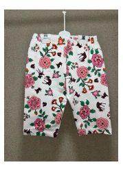 miniktavşanlarkids طقم تي شيرت وكابري لطيف للفتيات مصنوع من القطن بنسبة 100% بطبعة غزال - من عمر 1 إلى 10 سنوات