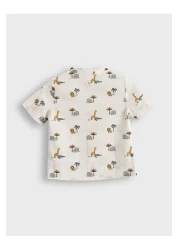 LC Waikiki قميص وشورت للأولاد الصغار مطبوع عليه فيل مكون من قطعتين