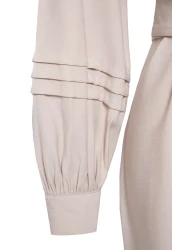  Modest Stone Belt Shirt Collar Woven Dress Tctss25Eb00003