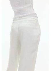 H&M Linen-blend Tailored Trousers