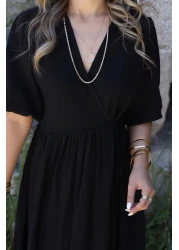 bytugcekaya فستان طويل من الموسلين الأسود