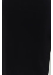  Collection إصدار محدود أسود مناسب/فستان طويل محبوك قابل للتمدد TWOSS24EL00563