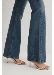  Collection Dark Blue High Waist Flare Jeans Twoss25Je00101