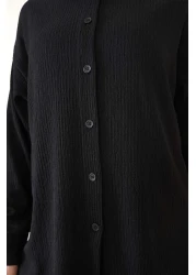 Bigdart T5858 Knitted Hijab Double Set - Black