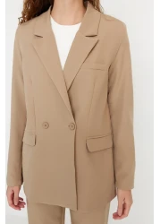  Modest Mink Blazer Jacket-Pants Woven Top and Bottom Set TCTAW23US00132