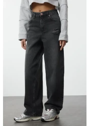  Collection Anthracite Colored - Low Waist Wide Leg Jeans Twoss24Je00147