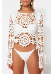  Collection Ecru Crop Knitwear Look Beach Blouse Tbess20Bz0572