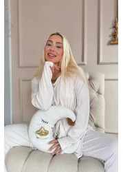 Pijamaevi Light Powder Dublin Women's Pajama Set with Dressing Gown