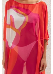  Collection Multicolor Floral Fitted Maxi Woven 100% Polyester Dress