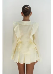 BOHEMAİ Aliza Yellow Shirt Shorts Set