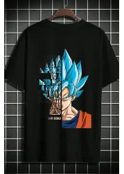 Massgai تي شيرت قطني كبير الحجم للجنسين من One Piece Monkey Nika Son Goku