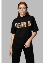 SEVBANO تي شيرت مطبوع عليه شخصية أنمي كبيرة الحجم للجنسين من Monkey D. Luffy Nika Gear 5