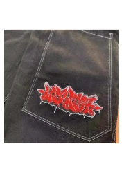 Touz Moda Y2K Vintage Graffiti Patterned Retro Baggy Unisex Jean