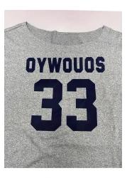 Machetta تي شيرت نسائي برقبة قارب Oywouos مطبوع كبير الحجم مصنوع من القطن بنسبة 100%