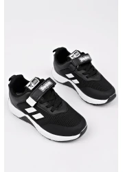 homiro حذاء فيليه باللونين الأسود والأبيض - مزين بالدانتيل والشريط