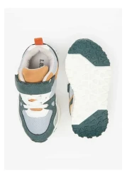 LBL by Shoexpress Panelled Sneakers with Hook and Loop Closure