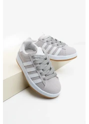 Shupe Kids Girls Baby Boy Sneakers Stone Gray White Sneaker