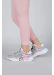 Jump 30013 رمادي فاتح - حذاء رياضي كاجوال للفتيات باللون الوردي