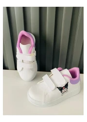 AdaKids حذاء رياضي خفيف الوزن مطبوع عليه كروم للفتيات والأولاد للجنسين من CIrt Velcro أرجواني