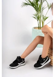 McDark Long Ankle Unisex Black Kids Sports Sneaker Shoes