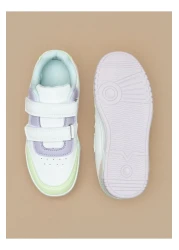 Flora Bella by Shoexpress Panelled Sneakers with Hook and Loop Closure