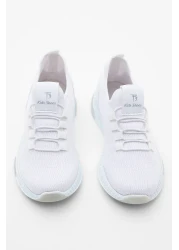 PowerSpeed حذاء رياضي مريح باللون الأبيض للجنسين من المطاط ذو أربطة