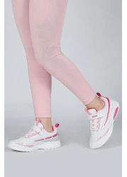 Jump 30007 حذاء رياضي كاجوال للفتيات باللون الأبيض - الفوشيا