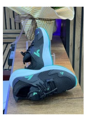 homiro حذاء رياضي للأطفال للجنسين - أسود-أخضر، برباط