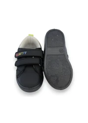 First Step Dinosaur Printed Black Velcro Boy's Casual Sneaker Sports Shoes-S-1006