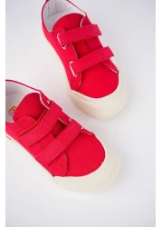 McDark أحذية رياضية لتقويم العظام مضاءة من الكتان الأحمر للأطفال