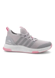 KunduraHane Gray Pink Color Ultra Light Flexible Comfortable Children's Walking and Sports Shoes, Daily Shoes