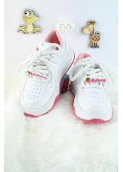 Moda Lime Unisex Children's Sports Shoes Kuromi Special Design Lace-Up and Velcro Sneakers