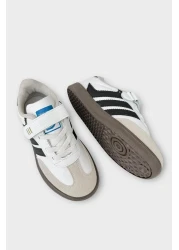 Liger Unisex Velcro Laced Children's Sports Shoes White - Black