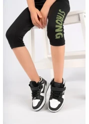 McDark Long Top Unisex White Black Children's Sports Sneakers