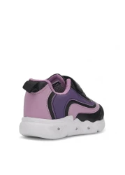 AlbiShoes حذاء رياضي شتوي مضاء للفتيات - حذاء رياضي كاجوال للمدرسة بنعل فيلكرو ومريح