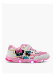 DİSNEY حذاء رياضي مضيء مطبوع عليه ميني وديزي مع قفل بخطاف وحلقة
