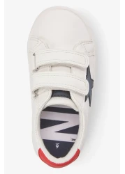 Next Baby White Star Touch Banded Sneakers