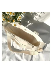 Sowa Collection Canvas Bag with Adjustable Cross Strap - Women's Hand and Shoulder Bag L:30 W:35 W:10 cm