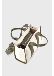 LUNABLU Women's Khaki Canvas Crossbody Bag